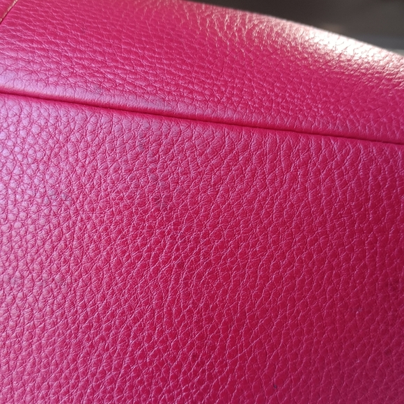 Red COACH Madison Handbag Shoulder Bag Tote Purse - Picture 7 of 9